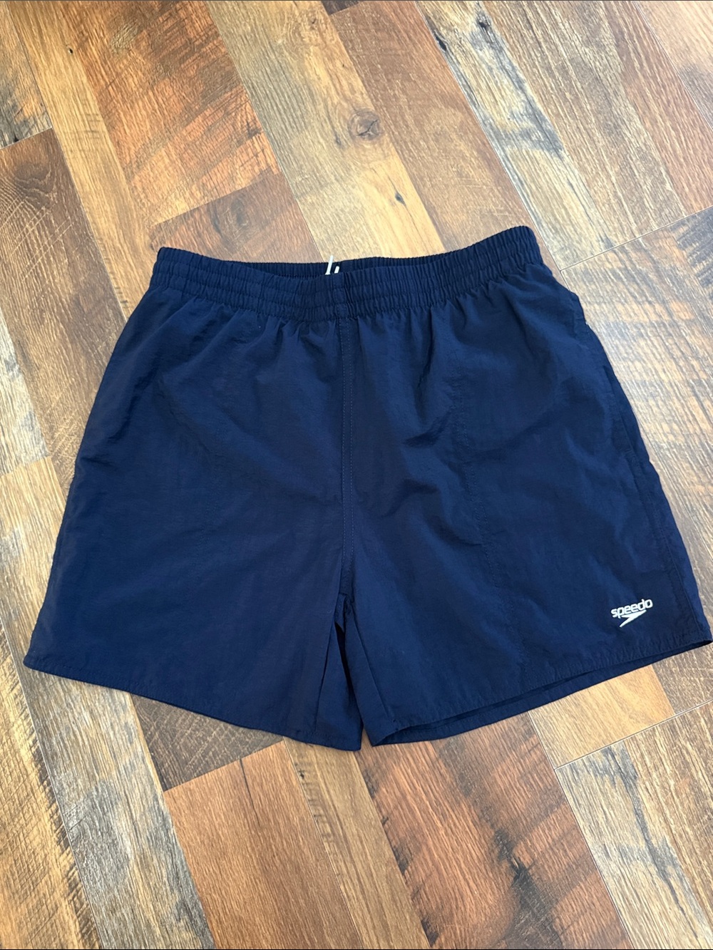 Speedo Navy Swim Trunks Shorts Mesh Lined Men’s Small 31-33